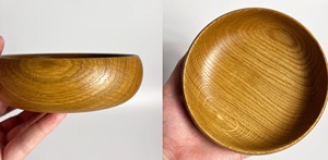 Plato de cuenco de madera de alta calidad, cuenco de madera decorativo, inauguración de la casa gratis para uso en fiesta de boda con tamaño y logotipo personalizados - Product Image 6