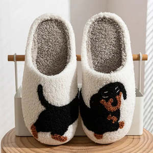 Chaussons tendance à motif de petit chien mignon, à bout ouvert ou fermé, avec semelle extérieure antidérapante en EVA et coussin de massage, pour la salle de bain - Product Image 2