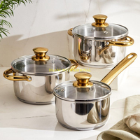 Ensemble de casseroles en cuivre martelé DAANI de qualité supérieure, couvercles en métal, poignées en alliage d'aluminium, fond en acier inoxydable, compatible four, luxe moderne
