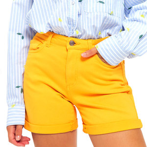 Nouveau style, shorts pour femmes de haute qualité, respirants, séchage rapide, couleur unie, taille élastique, taille haute, polyester/coton - Product Image 6