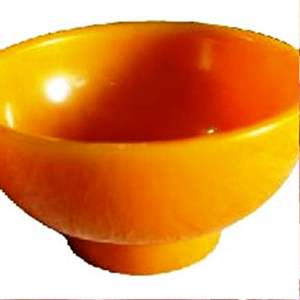 Bol de service écologique en résine mouchetée orange, base marron, vaisselle artisanale, vaisselle de cuisine haut de gamme, vaisselle de fête, art moderne indien - Product Image 6
