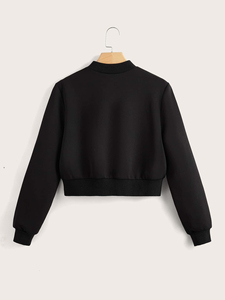 Meilleure vente OEM blouson d'aviateur solide à fermeture éclair pour femmes blouson d'aviateur personnalisé de haute qualité pour femmes - Product Image 6