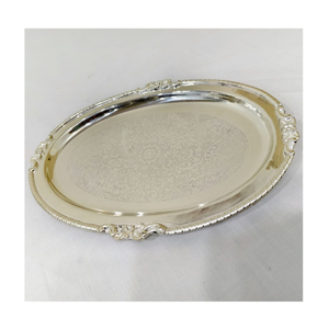 Plateaux de stockage des aliments décoratifs modernes avec logo personnalisé disponibles plateau de service en bambou écologique de couleur marron de luxe à l'extérieur - Product Image 2