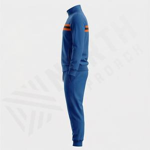 Survêtement pour homme en polyester doux avec fermeture éclair élégante, poignets côtelés, adapté à un usage quotidien, séances de sport décontractées, tenue de sport - Product Image 3