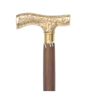 OEM ODM Personnalisé Gentleman Bâton de Marche Prix de Production en Vrac Poignée en Laiton de Qualité Supérieure Canne de Marche 100% Bâton en Bois - Product Image 6