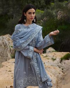 AJM Trade House 5563 Designer ethnique pakistanais femmes Salwar costumes soie formelle et Georgette lourde pour les fêtes - Product Image 5