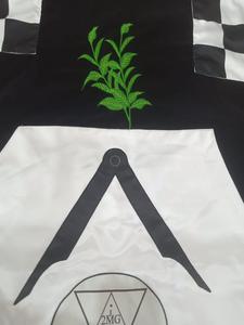 Paño masónico personalizado de ataúd en blanco y negro con inscripción de calavera y Latino Paño ritual de terciopelo de alta calidad - Product Image 6