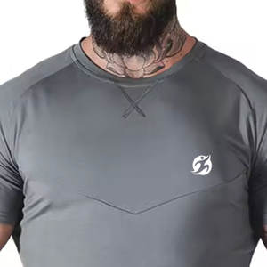 เสื้อยืดแขนสั้นผู้ชายสำหรับฤดูร้อน ปรับแต่งขนาดได้ ขายดี แห้งเร็ว ทรงเข้ารูป ระบายอากาศดี คอกลม พร้อมโลโก้ด้านหน้า - Product Image 5