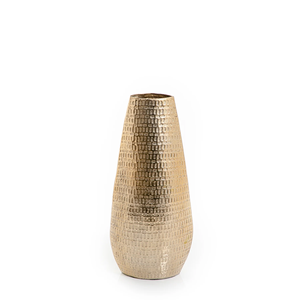 Florero de aluminio con acabado dorado para sala de estar, decoración del hogar, recipiente de Metal, jarrones de suelo de Metal estándar - Product Image 5