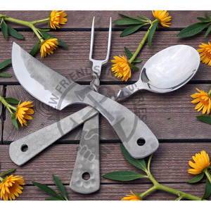 Juego de Cubiertos Medievales de Edición Nueva, Juego de Cubiertos Forjados a Mano para Salón de Comedor, Utensilios de Cocina Renacentistas - Product Image 1