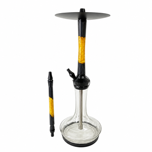 Ensemble de salon décoratif en verre et acier inoxydable de 59 cm avec poignée, bol tubulaire et accessoires métalliques pour hôtel, bar, club, présentation intérieure - Product Image 3