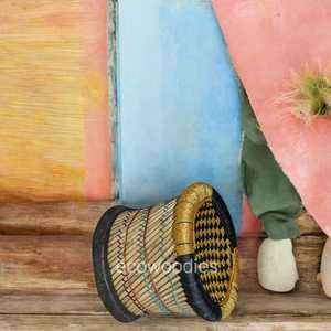 Nuevo otomano relajante elegante muebles decorativos moderno dormitorio hecho a mano taburete de bambú consola con incrustaciones de hueso - Product Image 2