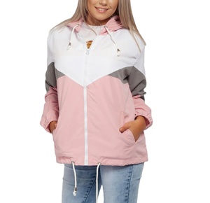 Veste coupe-vent imperméable extérieure de haute qualité pour femmes Capuche en nylon Tissu teint Techniques imprimées Broderie personnalisée tricotée - Product Image 4