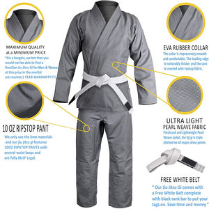 Uniformes ligeros de alta calidad hechos a medida Jiu Jitsu 2025 Jiu Jitsu Bjj Gi Uniforme para la venta Servicio OEM - Product Image 3