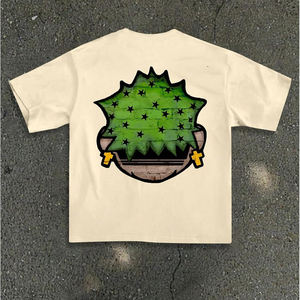 Camiseta Streetwear de Corte Cuadrado, Estilo Hip-Hop, Ajuste Holgado, Alta Calidad, 100% Algodón, para Hombre y Mujer - Product Image 2