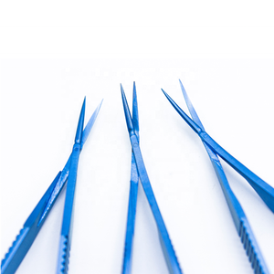 Ensemble d'instruments ophtalmiques et de microchirurgie en alliage de titane à poignée à ressort Castroviejo Micro ciseaux de qualité supérieure vente en gros - Product Image 5