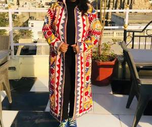 2022 New Design Loose Size Cashmere Coat Winter Women Warm Fashion <b>Belt</b> Coat Oversize Hooded Long Wool Coats Fox Vintage - Product Image 5