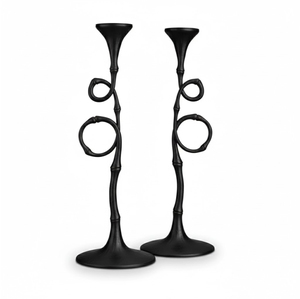 ชุดเชิงเทียนโลหะสีโรสโกลด์สุดหรู ที่วางเทียนเหล็กสไตล์โมเดิร์น สำหรับงานแต่งงาน โต๊ะอาหาร ของตกแต่งงานปาร์ตี้ที่บ้าน - Product Image 2