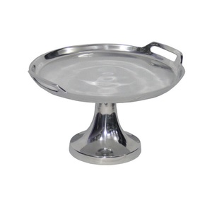 Support à gâteau décoratif plaqué or au design arrondi Support à gâteau de fête de mariage tendance de qualité supérieure Support à gâteau en métal - Product Image 2