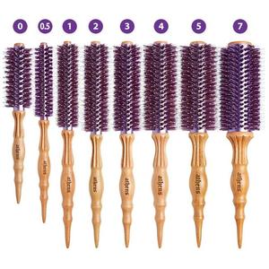Brosse coiffante ionique pour usage professionnel en salon - Brosse à rouleaux Cellreborn Athens Goddess avec poils en bois et design ventilé - Product Image 3