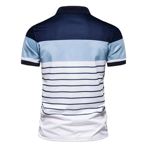 100% algodón, manga corta, antiarrugas, camisetas de hombre polo 100% algodón personalizado para hombre Polo camisetas bordado impreso Logo OEM - Product Image 2