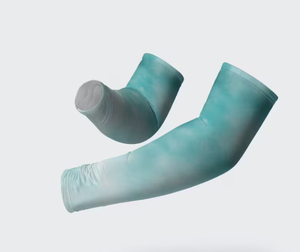 Manchons de bras personnalisés en soie glacée pour hommes, protection UV UPF50+, rafraîchissants, avec trou pour le pouce, pour le sport, le gaming et le fitness - Product Image 1