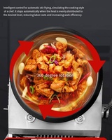 Wok électrique multifonctionnel automatique pour riz frit, robot de cuisson intelligent pour sautés, machine de cuisson commerciale à gaz