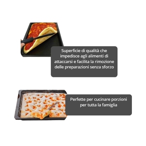 Juego de 2 Moldes Rectangulares Antiadherentes para Hornear de 38x25x3 cm con Bordes Bajos para Pizza, Focaccia, Postres Salados, Herramientas para Hornear y Repostería - Product Image 4
