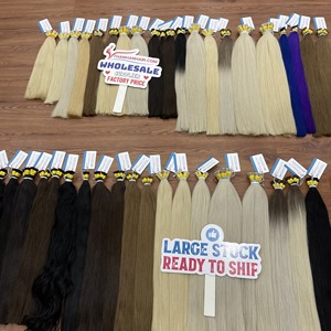 Extensions de cheveux en vrac de qualité supérieure, cheveux humains vietnamiens, cuticules alignées, différentes couleurs, vente en gros - Product Image 1