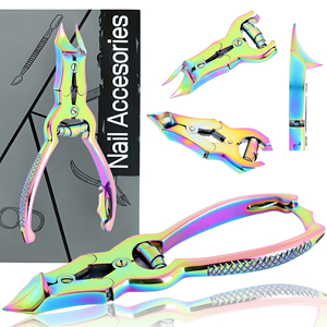 Private Label Professional Cuticle Cutter Nail Nippers Scissors Manicure Nail Art Tools for <b>Toes</b> Dead Skin Remover Sustainable - Product Image 3