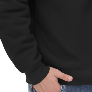 Pull-over en tricot personnalisé pour homme, doublé, à manches longues, uni, brodé, 100 % coton, écologique, séchage rapide - Product Image 4