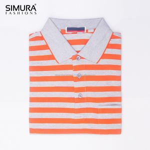 Short Sleeve Uniform 100% Cotton <b>Striped</b> Pique Style Collar Competitive Price Customizable Men's Printed <b>Polo</b> <b>Shirt</b> Casual - Product Image 6