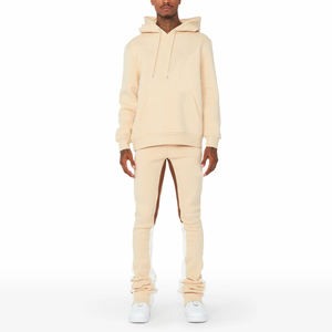 Ensemble de survêtement pour homme en coton léger, design personnalisé de haute qualité, à capuche, coupe évasée, deux pièces, impression sérigraphique - Product Image 1