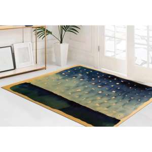Georgia O'Keeffe Abstract Modern Art Reproduction Salon Colorful 3D Printed <b>Rug</b>,Nonwoven Thin <b>Rug</b> - Product Image 1