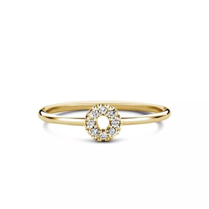 Fábrica al por mayor 10K oro amarillo IGI certificado estilo clásico Halo diamante mujeres anillo de compromiso hecho a mano Real Diamante tachonado - Product Image 1