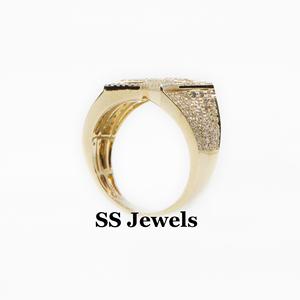 แหวนมอยส์ซาไนต์ทรงดาว VVS1 ประดับเพชรเต็มวง สไตล์ฮิปฮอปสำหรับผู้ชาย ทรงบาแกตต์ขนาดใหญ่ ของขวัญสั่งทำพิเศษสำหรับเขา เงินแท้ 925 ชุบโรเดียม - Product Image 5