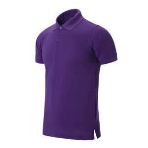 Polo de golf pour homme personnalisé en gros, 100% coton, manches courtes, motif uni, anti-boulochage, longueur courte - Product Image 1