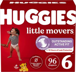 Pañales Huggies Talla 6, Pañales para Bebés Little Movers, Talla 6 (más de 35 lbs), 96 Unidades (2 Paquetes de 48) - Product Image 5
