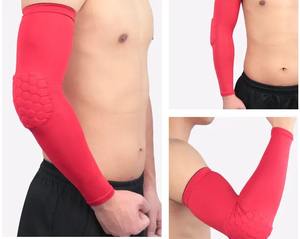 Funda ortopédica de Color sólido con diseño de panal de abeja para gimnasio, coderas cortos, Mangas de lucha, tirantes deportivos con almohadilla de espuma Eva - Product Image 4