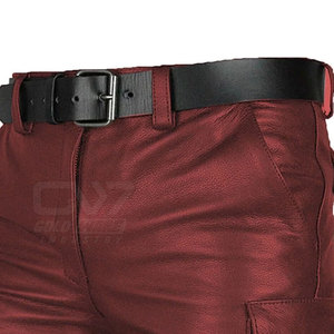 Pantalones cortos de cuero a la moda hechos a medida diseño OEM pantalones cortos de cuero genuino duraderos superventas a la venta - Product Image 6