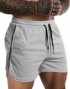 Shorts de sport pour hommes en gros, poche zippée, légers, pour la salle de sport, la course à pied, sans doublure, logo personnalisé, usine directe, nouvelle arrivée - Product Image 4