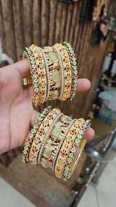 Juego de Brazaletes de Novia Rajwadi con Diseño de Elefante, de la Mejor Calidad, Más Vendidos, Tendencia y Éxito de Ventas, Brazaletes Tradicionales Indios de Primera Calidad - Product Image 5