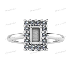 Banda de Plata de Ley 925 de alta calidad, última moda, 3x5mm, anillo de circón CZ, regalo de cumpleaños perfecto, componentes de joyería - Product Image 2