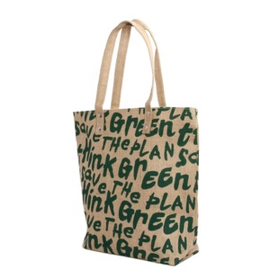ขายส่งปรับแต่งพิมพ์เป็นมิตรกับสิ่งแวดล้อมแฟชั่นนำมาใช้ใหม่ชายหาด Tote ช้อปปิ้งร้านขายของชำถุงปอกระเจา - Product Image 6