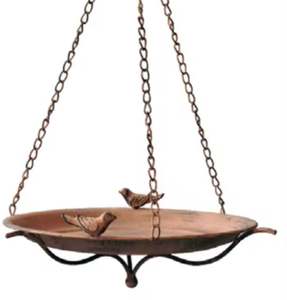 Comedero para pájaros con anillo colgante de metal, decoración para balcón y jardín, precio más bajo garantizado, estilo vintage redondo - Product Image 1