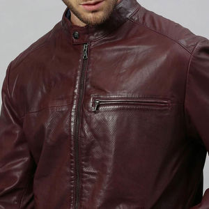 Chaqueta de Invierno Impermeable para Hombre, Estilo Urbano, de Cuero Genuino de Alta Calidad, con Cuello Alto, para Motociclismo - Product Image 6