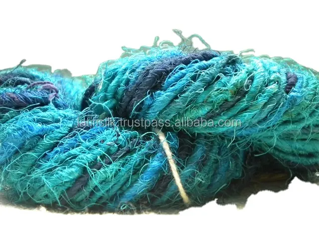 Recycler le fil de soie sari Filament Yarn utilisé dans la couture, le crochet, le tricot, le tissage, la broderie, la fabrication de corde, l'art et l'artisanat