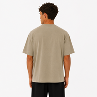 T-shirt décontracté pour homme Molo 68, fabriqué en Italie, 100 % coton, 180 grammes, beige, manches courtes, doux, anti-boulochage, protection contre la transpiration, été, ODM