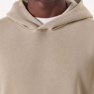 Haute qualité 100% coton Baggy unisexe à capuche lavage à l'acide poids lourd sweats éponge français sans ficelle pour l'hiver - Product Image 5