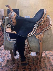 Meilleure vente de selle en cuir américain selles de cheval occidentales et anglaises produits d'équitation en cuir véritable - Product Image 2